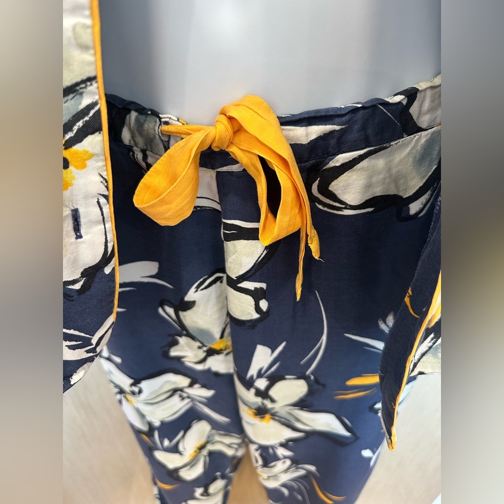 Cyberjammies Floral Pajama Set Navy Floral Size M - Picture 9 of 11
